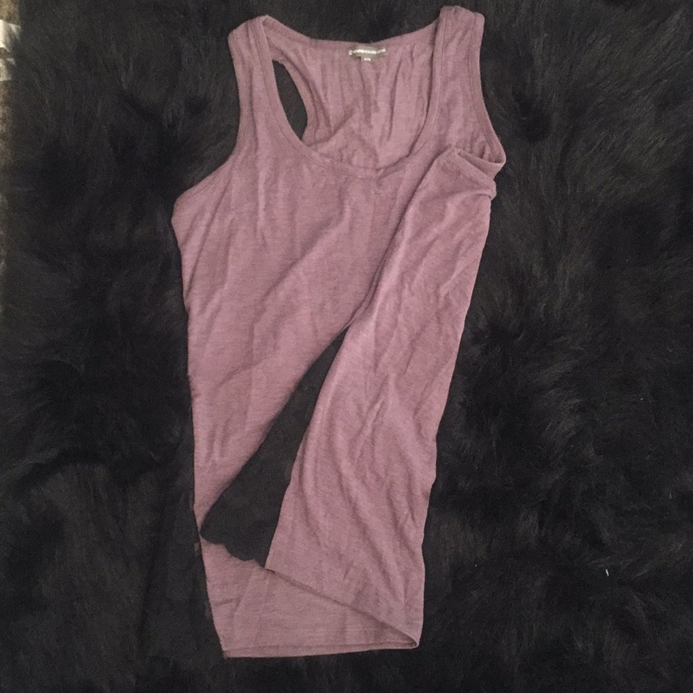 Lace sided tank top